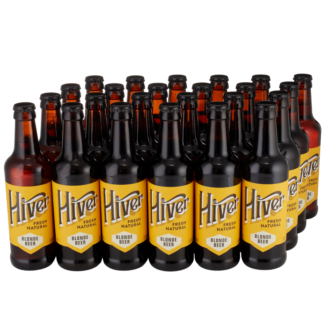 Case of 24 bottles of Hiver Blonde honey beer